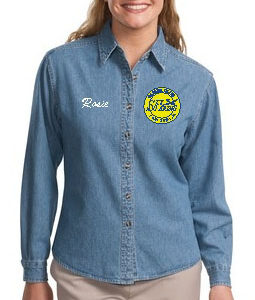 Sky Soaring Ladies Denim Long Sleeve Shirt