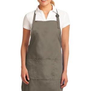 Tiny Scholars Easy Care Full-Length Khaki Apron with Stain Release