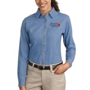 Illinois Audubon Society Ladies Long Sleeve Denim