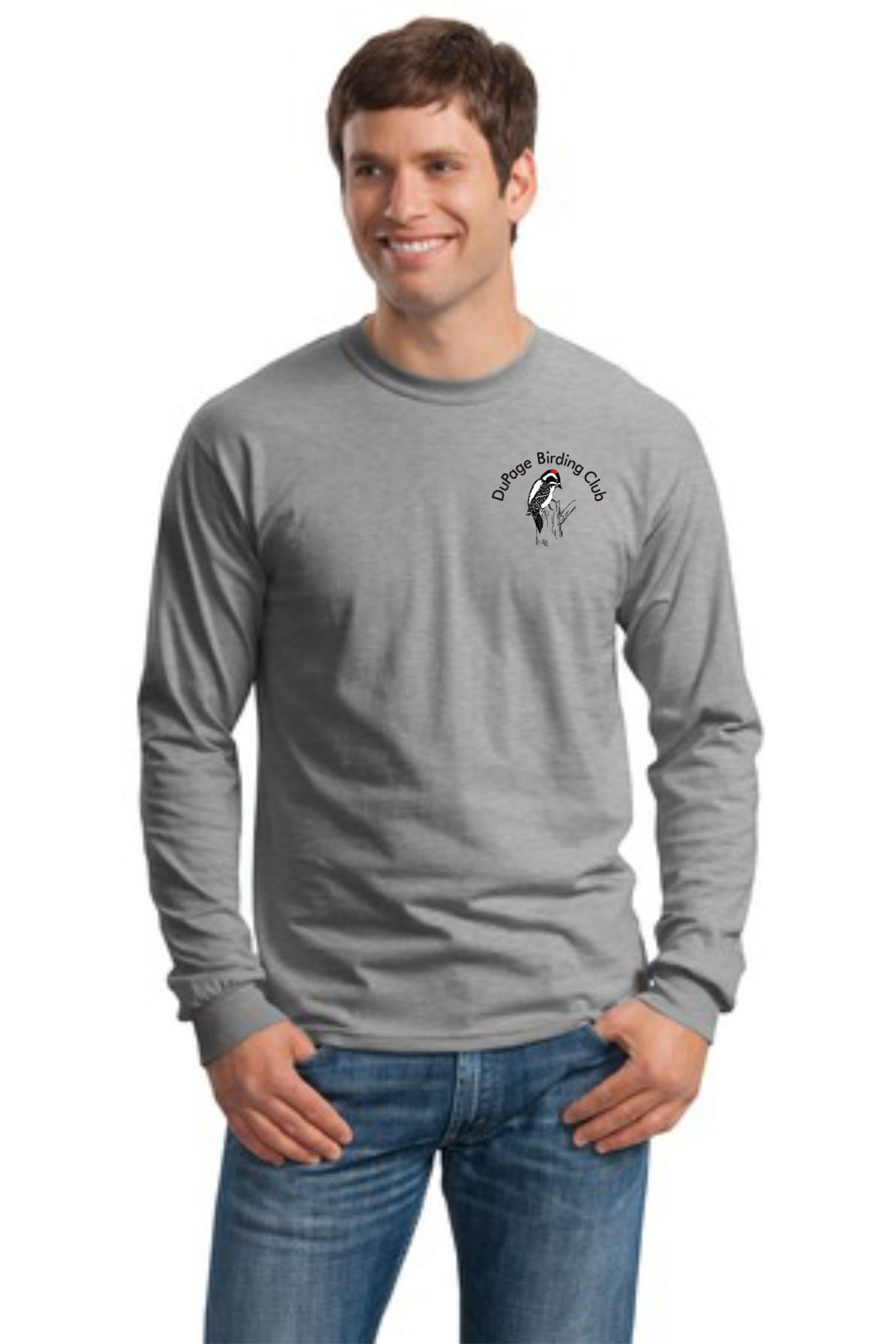 DuPage Birding Club Embroidered Long Sleeve T-Shirt | HyperStitch, Inc