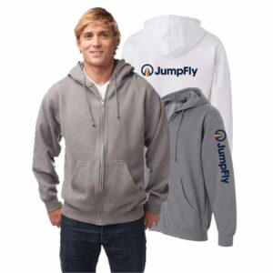 JumpFly Independent Trading Co. Midweight Full-Zip Hooded Sweatshirt