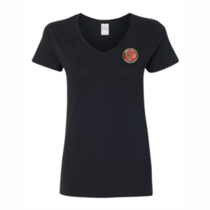 Red Hawk Riders Ladies V-Neck Short Sleeve