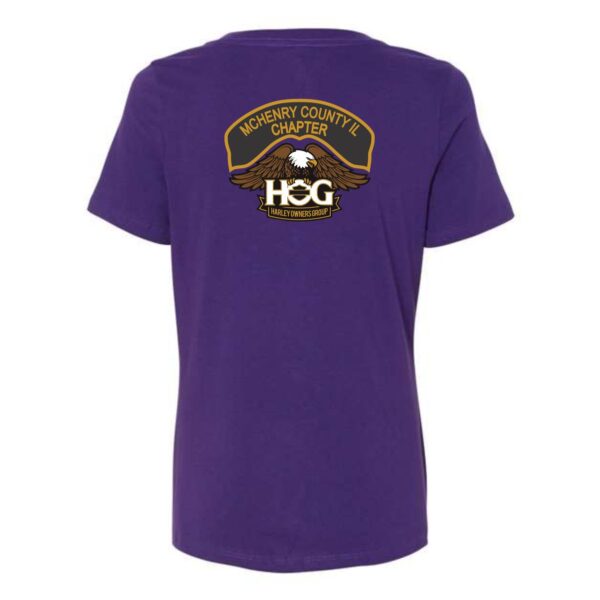 McHenry HOG Ladies Relaxed Jersey V-Neck Tee - Image 7