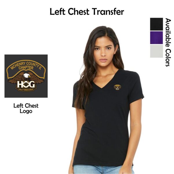 McHenry HOG Ladies Relaxed Jersey V-Neck Tee