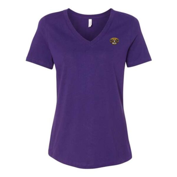 McHenry HOG Ladies Relaxed Jersey V-Neck Tee - Image 3