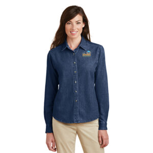 Tiny Scholars Ladies Long Value Denim Shirt