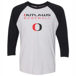 Marengo Outlaws Travel Baseball Unisex Triblend Three-Quarter Sleeve Raglan