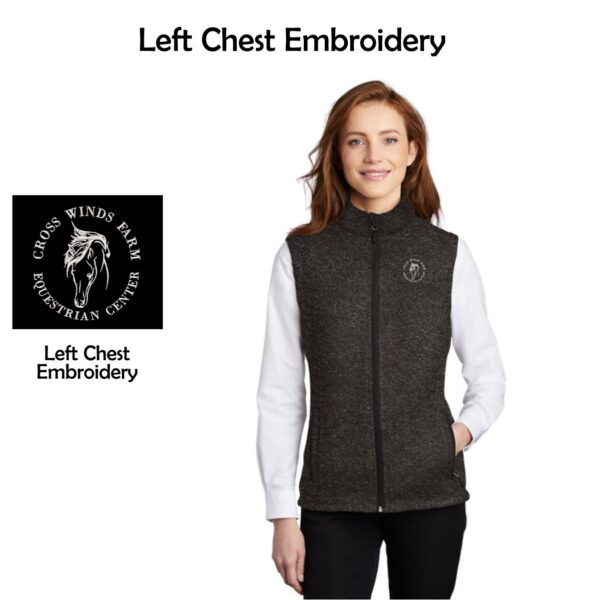 Cross Winds Farm Ladies Sweater Fleece Vest