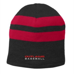 Marengo Outlaws Travel Baseball Port & Company Fleece-Lined Striped Beanie Cap