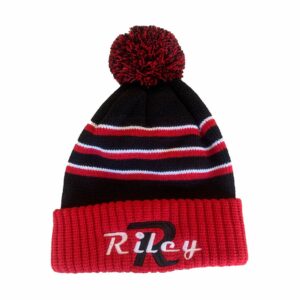 Riley Richardson Stripe Pom Cuffed Beanie