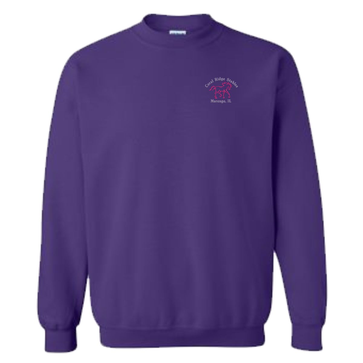 Coral Ridge Stables Heavy Blend Crewneck Sweatshirt with Left Chest Embroidery - Image 4