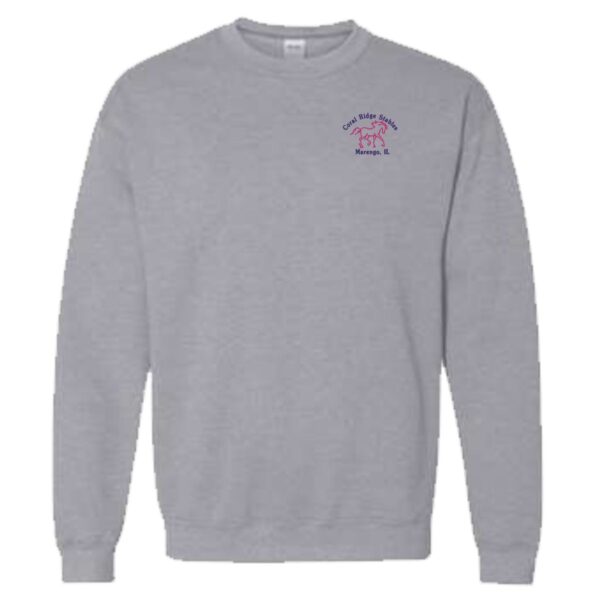 Coral Ridge Stables Heavy Blend Crewneck Sweatshirt with Left Chest Embroidery - Image 5