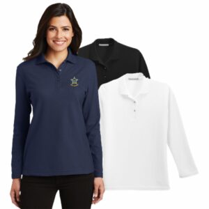 Illinois Police Accreditation Coalition Port Authority Ladies Silk Touch Long Sleeve Polo