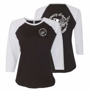 Property of No One Ladies Baseball Fine Jersey Three-Quarter Sleeve Tee