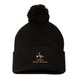Stardust Animal Sanctuary Sportsman Pom-Pom 12" Knit Beanie