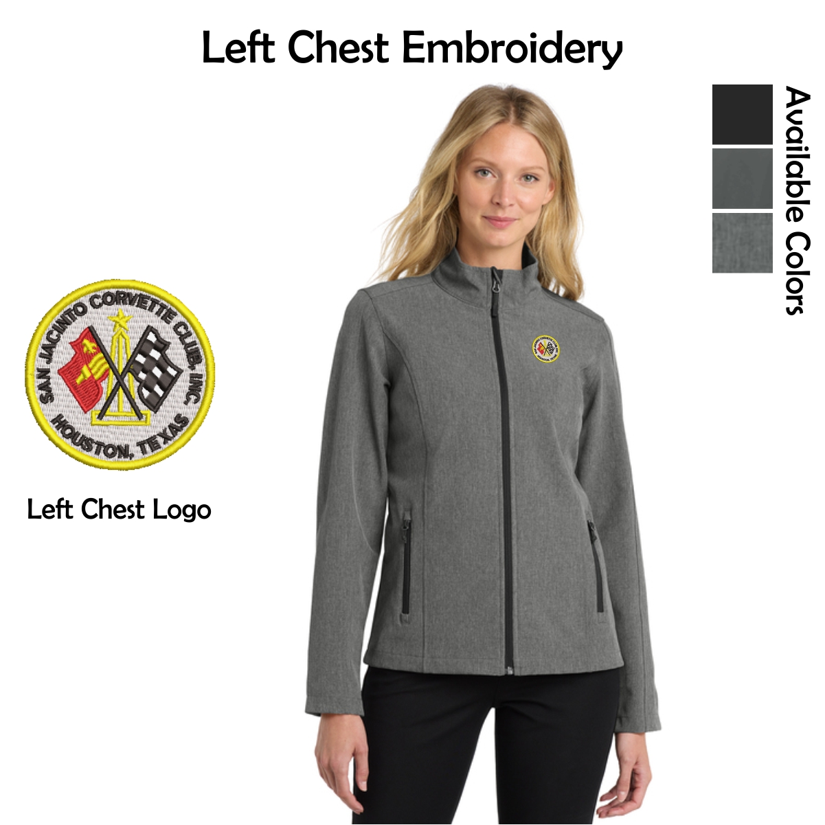 San Jacinto Corvette Club Port Authority Ladies Core Soft Shell Jacket