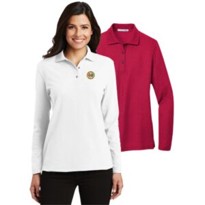 San Jacinto Corvette Club Port Authority Silk Touch Adult Ladies Long Sleeve Polo