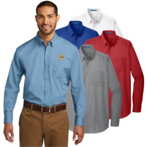 San Jacinto Corvette Club Port Authority Long Sleeve Carefree Poplin Shirt