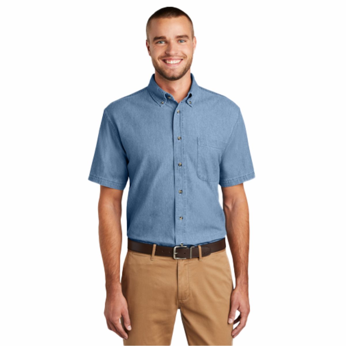 Sun City Model Railroading Club Short Sleeve Value Denim Shirt ...