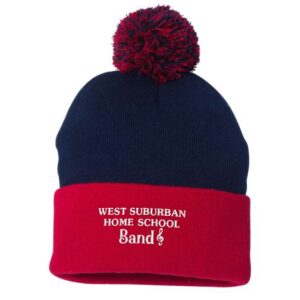 WSHSB Embroidered Pom-Pom 12" Knit Beanie