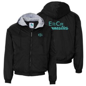 ECG Adult Unisex Fleece Lined Hooded Jacket with Embroidery