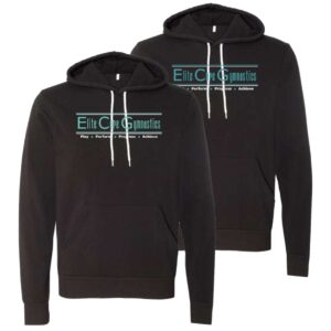 ECG Adult Unisex Sponge Fleece Hoodie with Flat or Glitter Vinyl