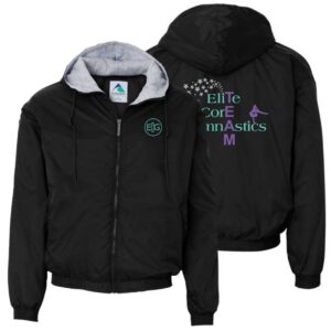 ECG Adult Unisex Fleece Lined Hooded Jacket with Vinyl