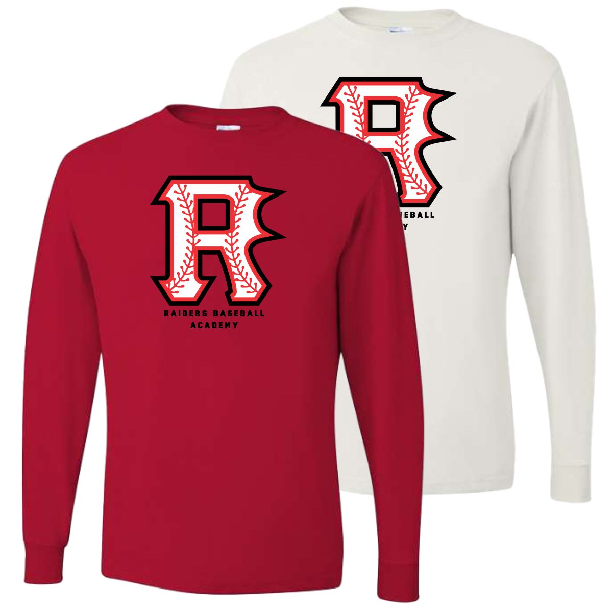 Raiders Baseball Academy Adult & Youth Long Sleeve T-Shirt ...