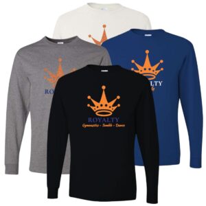 Royalty Gymnastics Long Sleeve T-Shirt with Logo 2