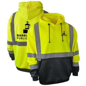 Barrington Public Works 02 Hi-Vis Class 3 Hooded Pullover Sweatshirt