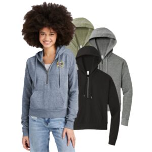 San Jacinto Corvette Club District Ladies Fleece 1/2-Zip Pullover