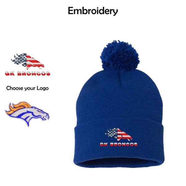 Genoa-Kingston Broncos Beanie with Pom Pom