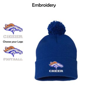 Genoa-Kingston Broncos Beanie with Pom Pom