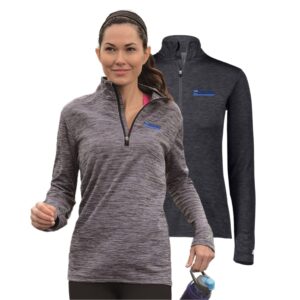 Pioneer Center Striated Ladies Quarter-Zip Pullover