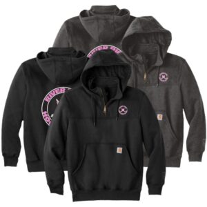 River Pigs Hockey Rain Defender Heavyweight Hooded Zip Mock Sweatshirt