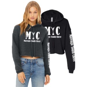 Marengo Youth Cheer Ladies Crop Fleece Hoodie
