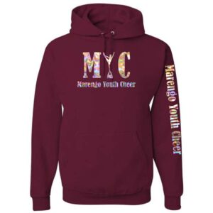 Marengo Youth Cheer Hooded Sweatshirt with Decosparkle