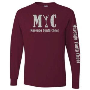 Marengo Youth Cheer Long Sleeve T-Shirt with Glitter