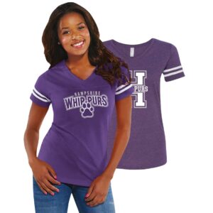 Hampshire Elementary School Ladies Football V-Neck Fine Jersey Tee