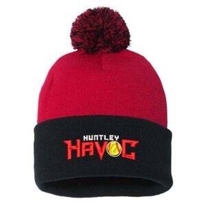Huntley Havoc Softball Knit Beanie with Pom-Pom