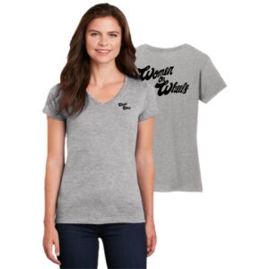 Women On Wheels Heavy Cotton™ Ladies V-Neck T-Shirt