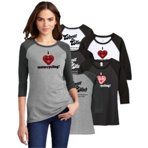 Women On Wheels Ladies 3/4-Sleeve Raglan