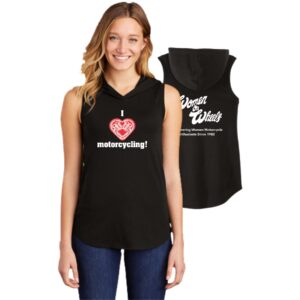 Women On Wheels Ladies Sleeveless Hoodie