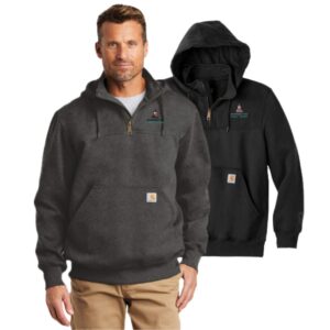 Barrington Public Works 05 Carhartt Heavyweight Hooded Zip Mock Sweatshirt