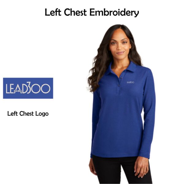 LEAD300 IEA-NEA Ladies Silk Touch™ Long Sleeve Polo