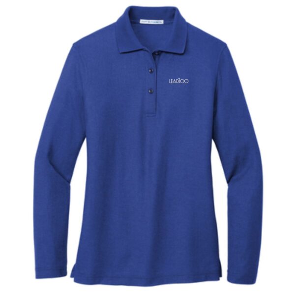 LEAD300 IEA-NEA Ladies Silk Touch™ Long Sleeve Polo - Image 2