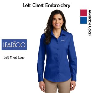 LEAD300 IEA-NEA Ladies Long Sleeve Carefree Poplin Shirt