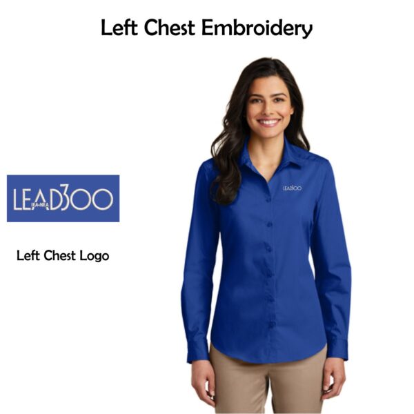 LEAD300 IEA-NEA Ladies Long Sleeve Carefree Poplin Shirt