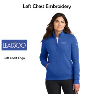 LEAD300 IEA-NEA Ladies Nike Club Fleece Sleeve Swoosh 1/2-Zip