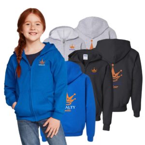 Royalty Gymnastics Youth Full-Zip Hooded Sweatshirt with Logo 2
